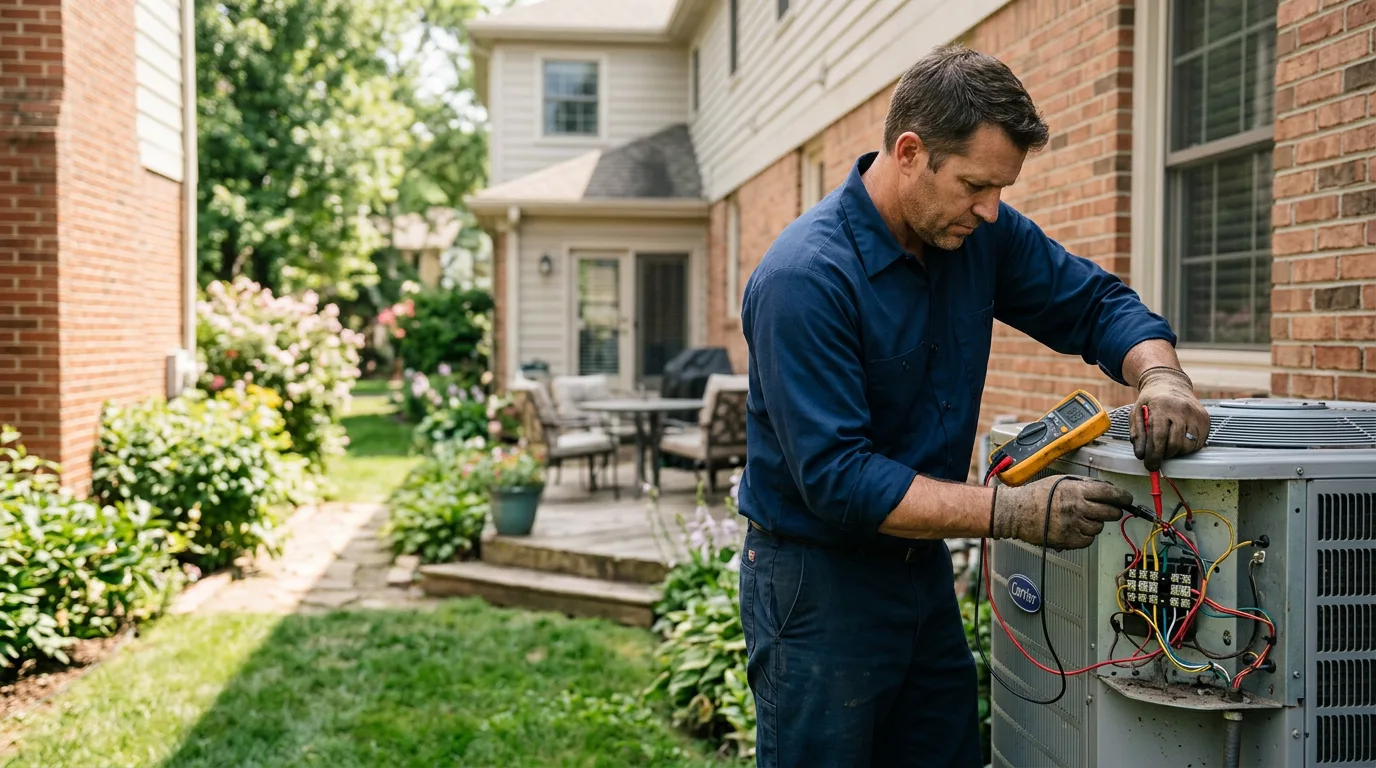 HVAC technician working near Brookside, NJ